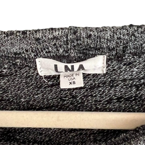 Women's LNA Heather Grey Cutout Sweater Size Extra Small - Picture 3 of 4
